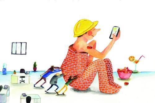 Een preventieadviseur met burn-out