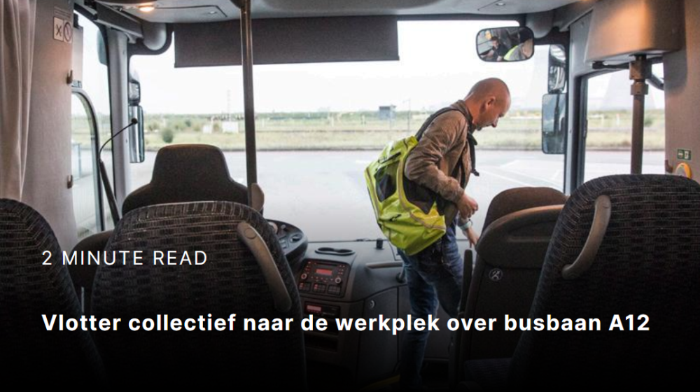 A12- vlotter collectief naar de werkplek over busbaan