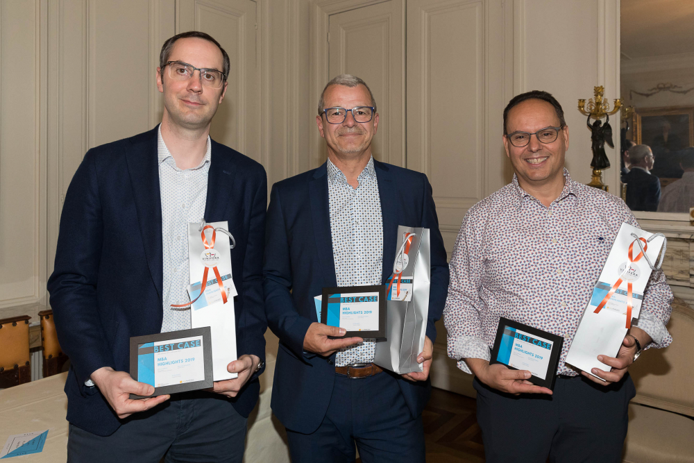 Wim Decraemere (Limaru), Rudi Ghelen (Ecomat), Chris Bergs (Antwerps Sportpaleis).