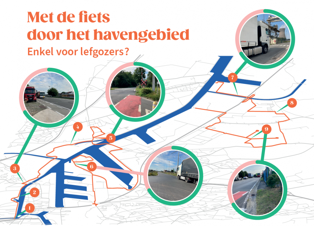 Met de fiets door het havengebied, enkel voor lefgozers?