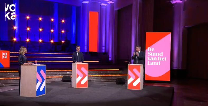 Alexander De Croo en Jan Jambon op de nieuwjaarsbijeenkomst van Voka vzw