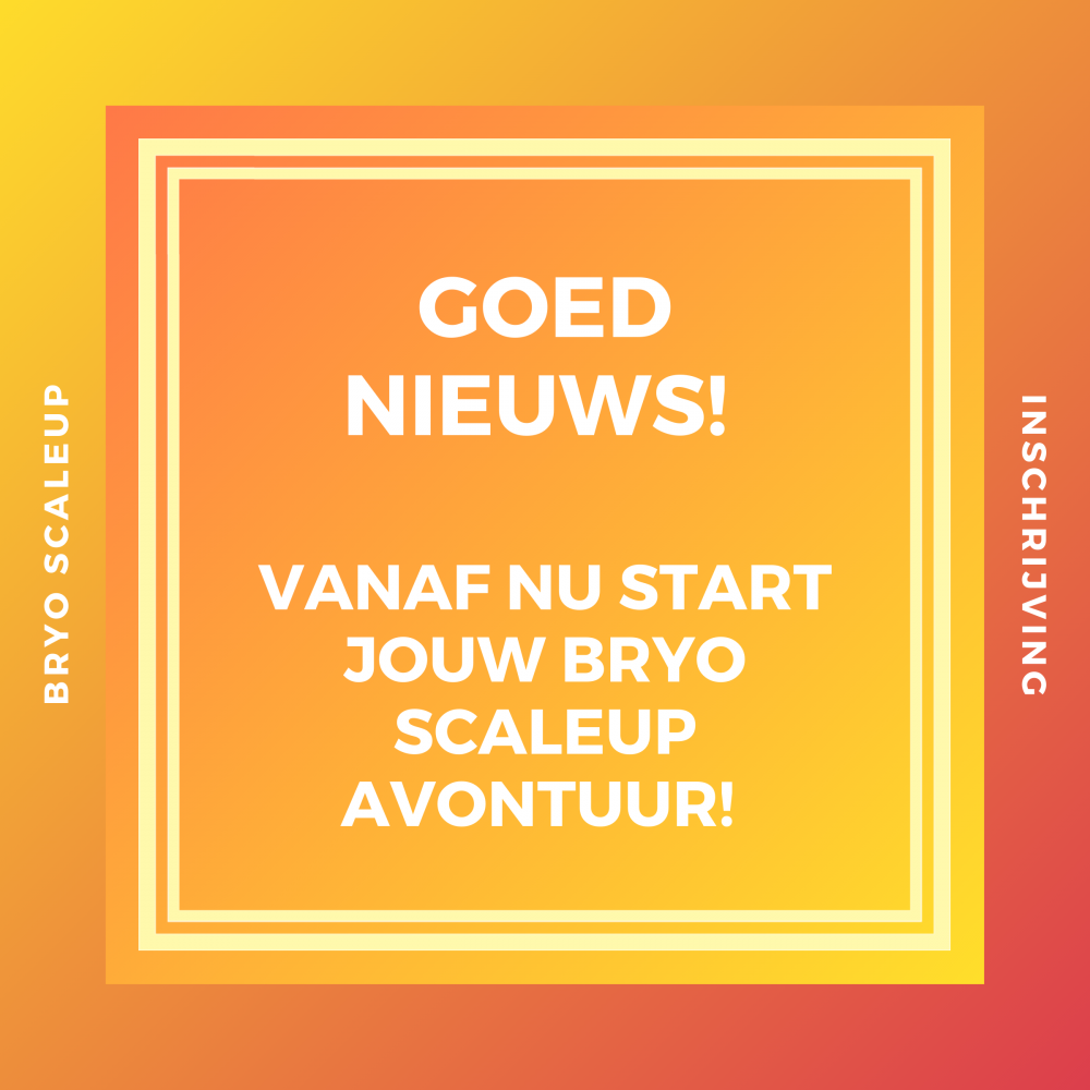goed nieuws scaleup