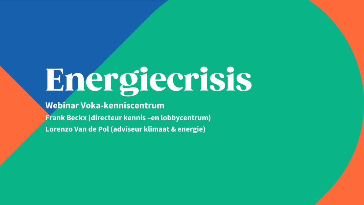 Openingsslide Voka Webinar over de energiecrisis