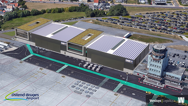 Luchthaven Oostende-Brugge krijgt nieuw hangar- en kantoorcomplex
