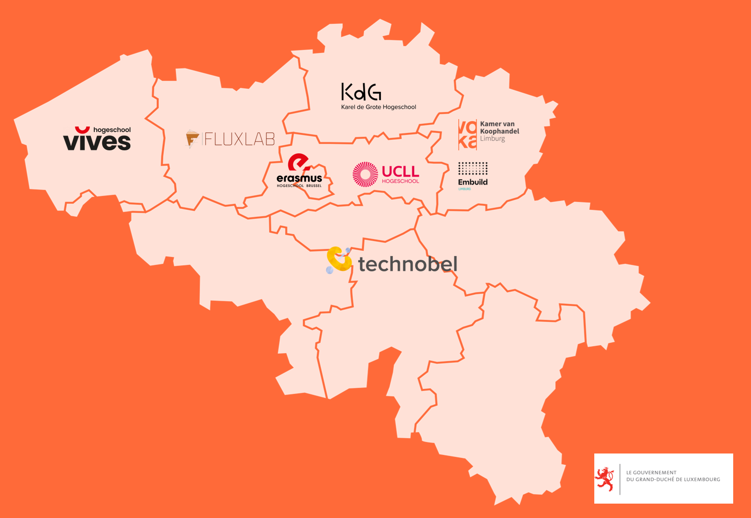 FIRST LEGO League Belgium map