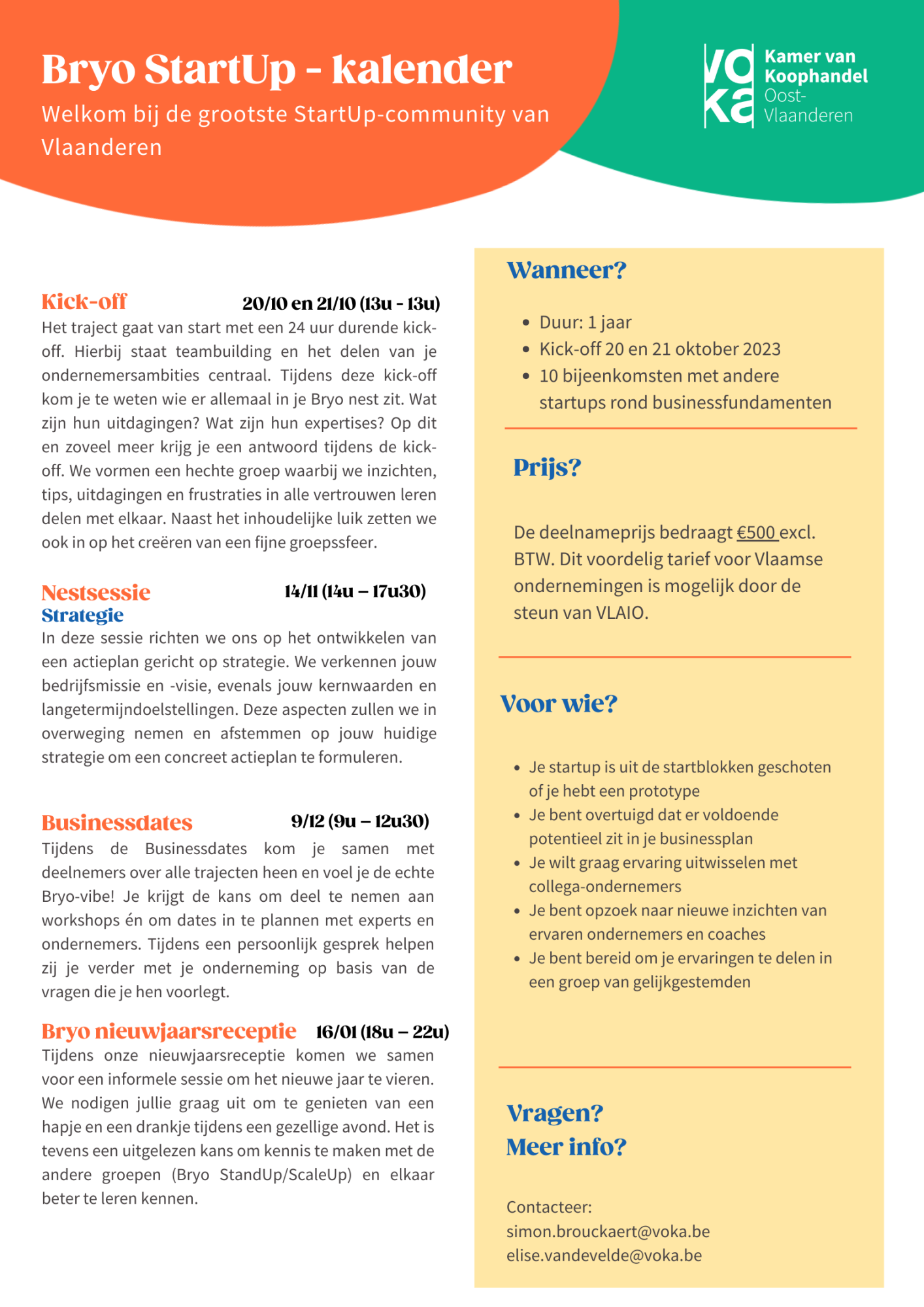 Bryo StartUp agenda deel 1