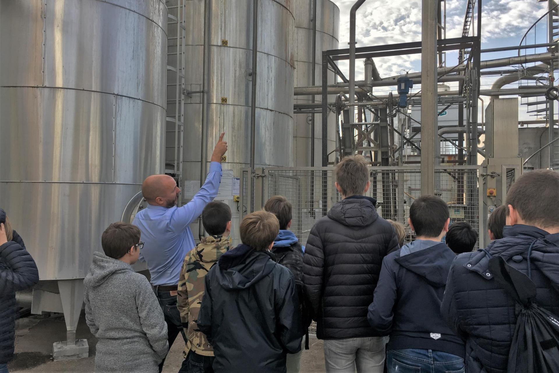 Children visit a water treating center