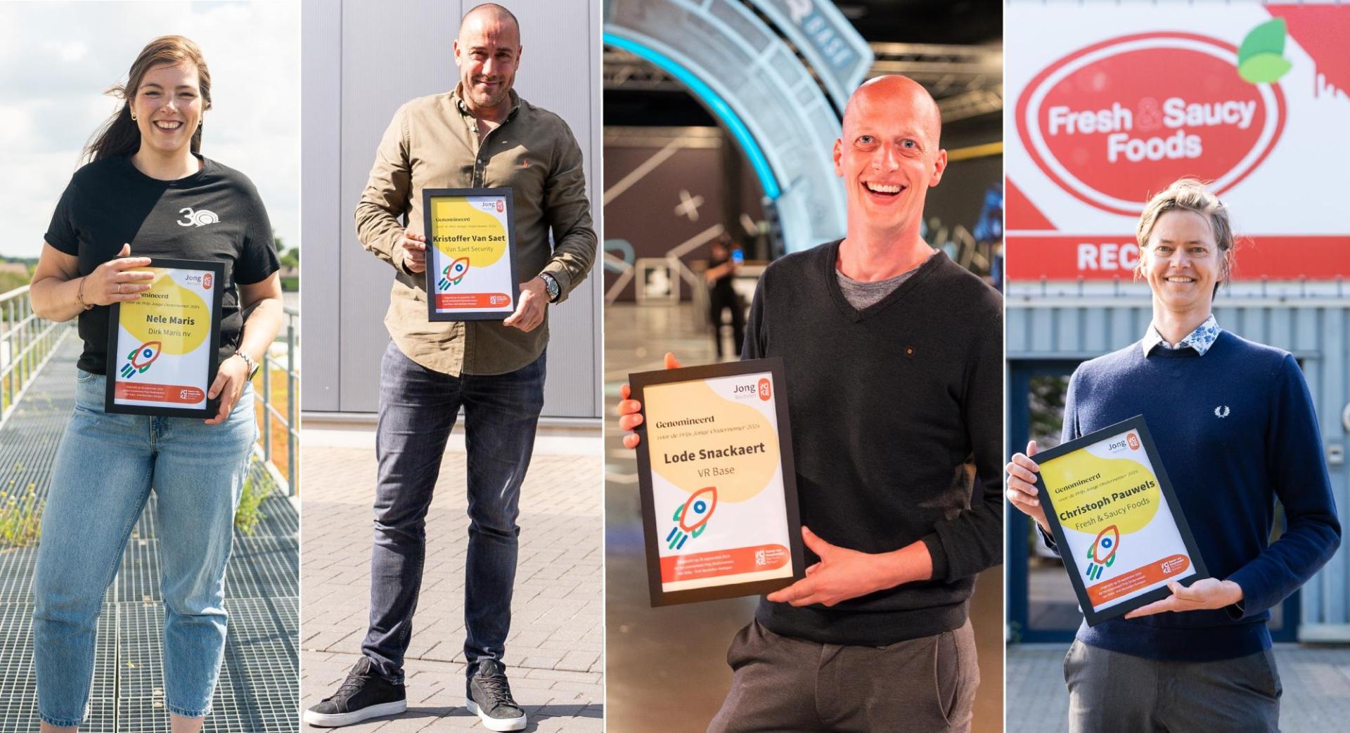 De genomineerden voor de Jonge Prijs Ondernemen 2024
