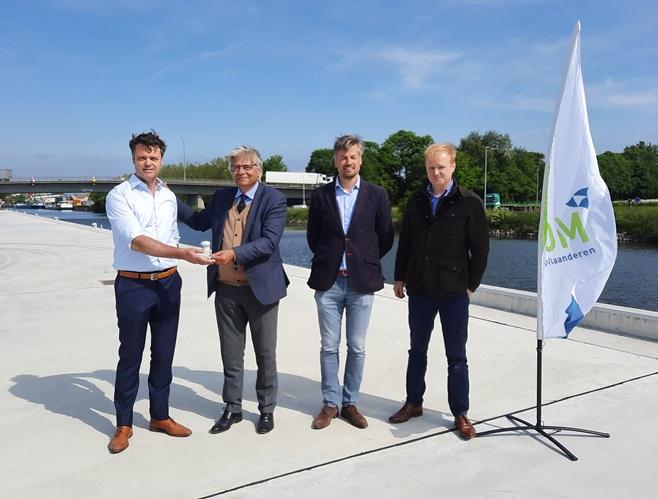 Transferium helpt River Terminal Roeselare aan goede start Nicola Samyn, Jean de Bethune, Johannes Lagasse en Pieter Decloedt