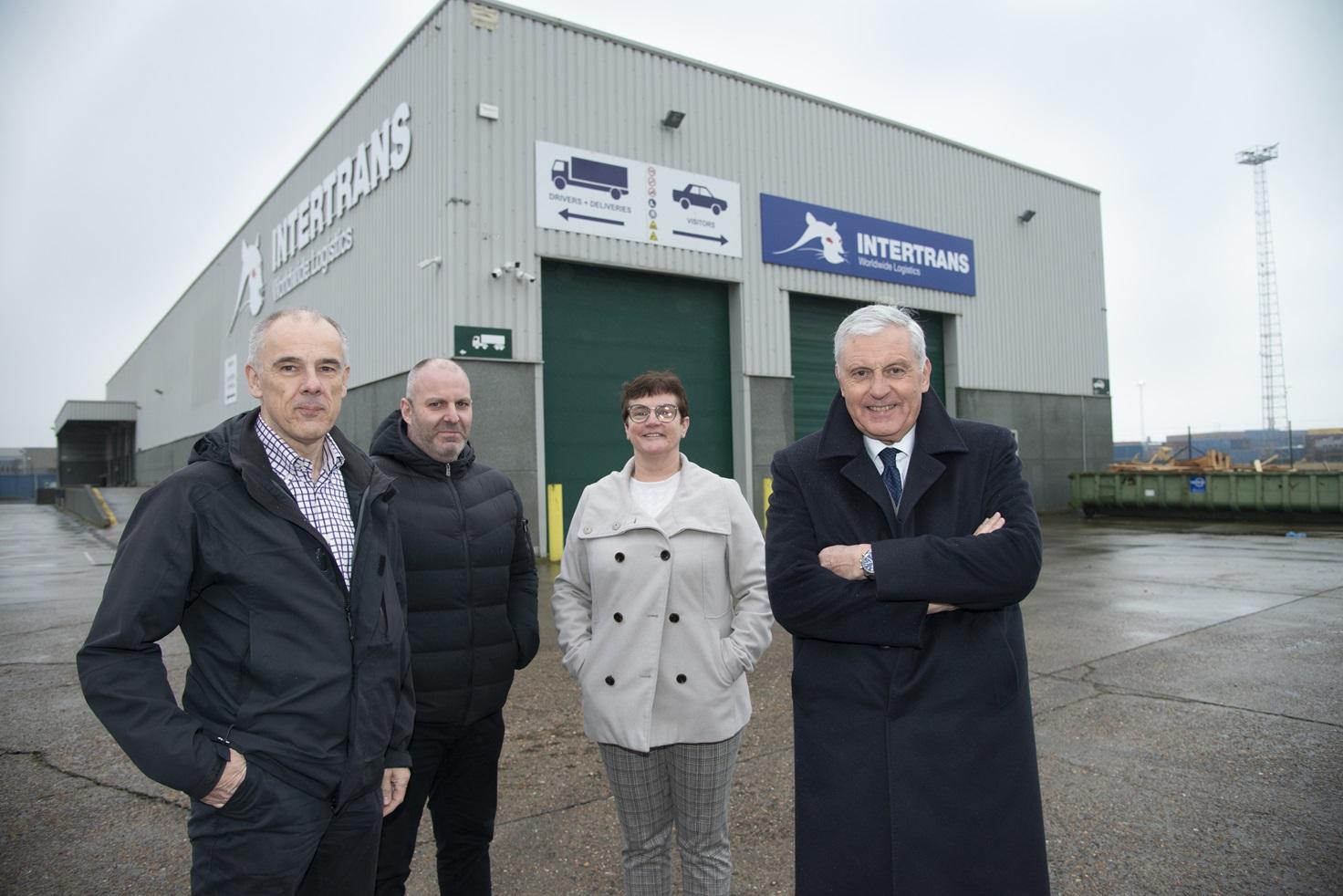 Intertrans ontwikkelt Zeebrugge als maritiem bruggenhoofd Patrick De Meester, Ivan Vanbelle, Belinda Blieck en Eddy Allaert