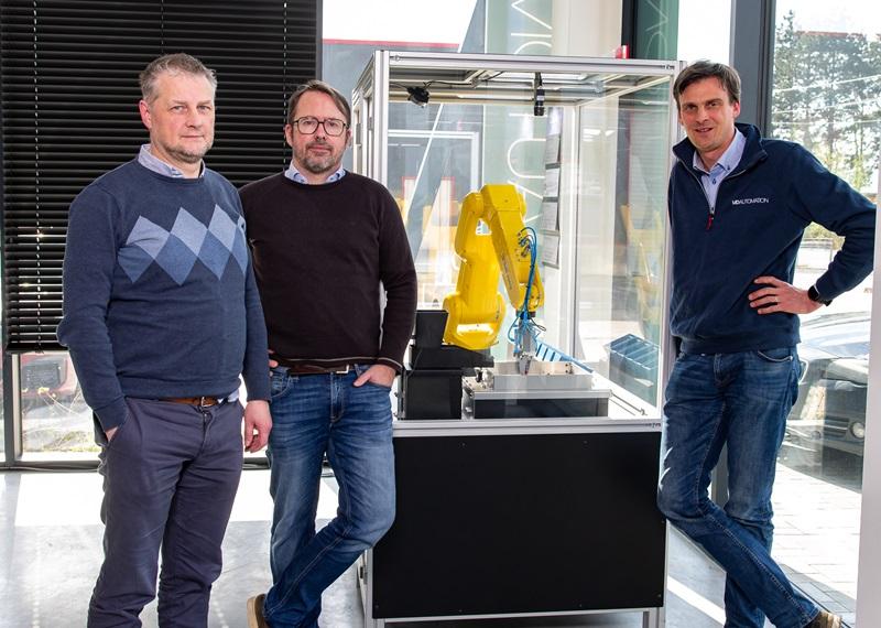 MD Automation zorgt voor nieuw geluid in automatisatie- en roboticawereld Thomas Mortier, Erwin Mannens en Pieter Degrave