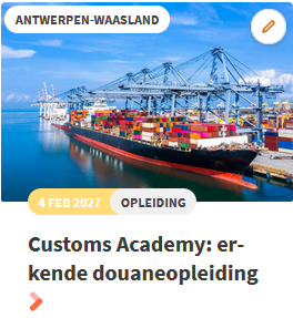 Inschrijven Customs Academy Voka Antwerpen-Waasland