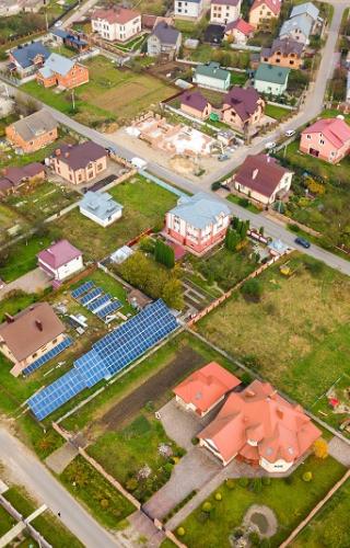luchtfoto van woonwijk