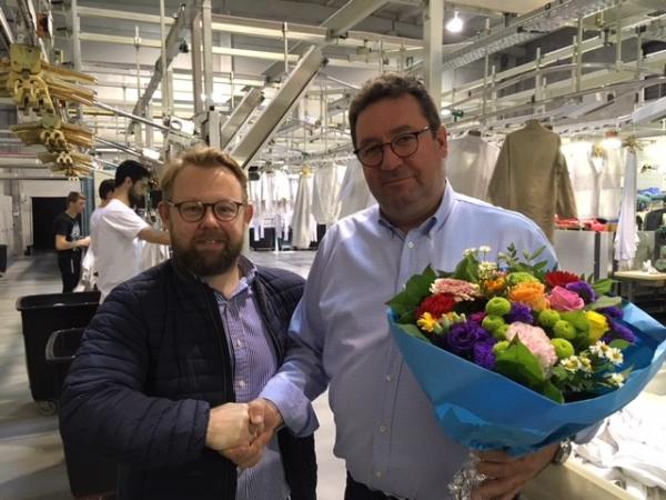 Frederick Jonckheere (LON-voorzitter Kempen West) met Jo Van Ende (zaakvoerder Van Ende & Roxy)
