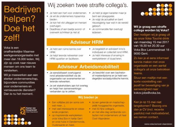 Gezocht: adviseur hrm en arbeidsmobiliteit