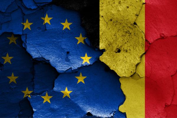 Europese en Belgische vlag vermengd