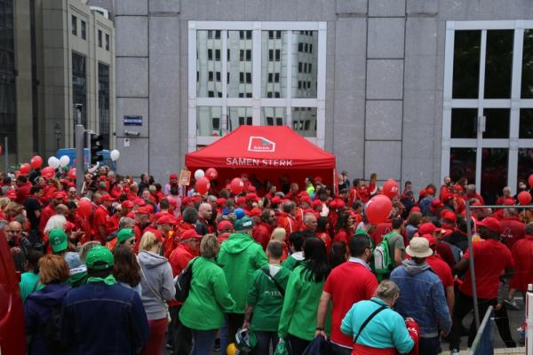 Betoging in Brussel vanwege de pensioenhervorming