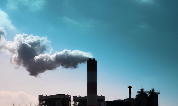 Fabriek met CO2