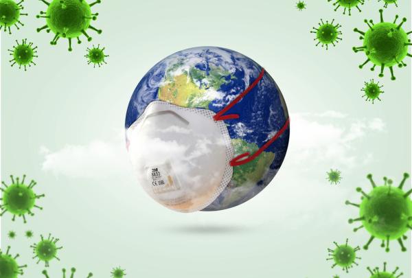 Coronavirus wereldbol