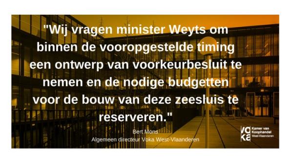 Havencel West-Vlaanderen vraagt snel beslissing over tweede zeesluis