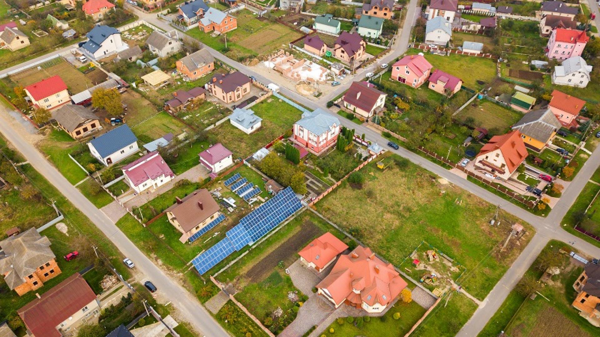 luchtfoto van woonwijk