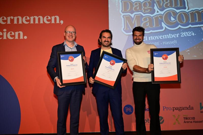 TRIXXO, STVV & Medialife zijn winnaars van Marcom-Awards 2024
