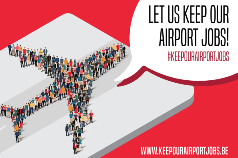 Let us keep our airportjobs - campagnebeeld