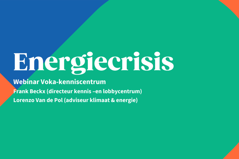 Openingsslide Voka Webinar over de energiecrisis