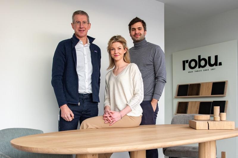 Vandenberghe lanceert met ROBU nieuw meubelmerk Lieven Vanden Berghe, Charlotte Vanden Berghe en Michaël Deslypere