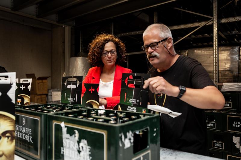 Annick Lambrecht bij Brouwerij De Halve Maan