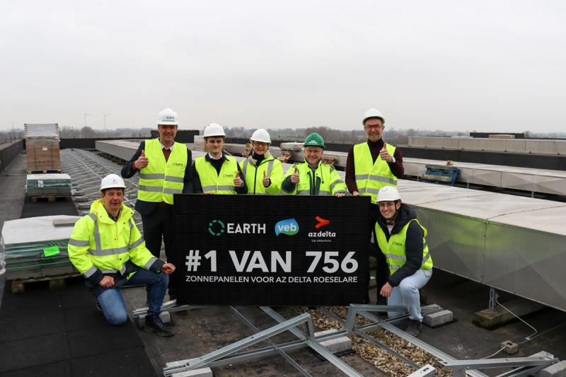 756 zonnepanelen op het dak van AZ Delta