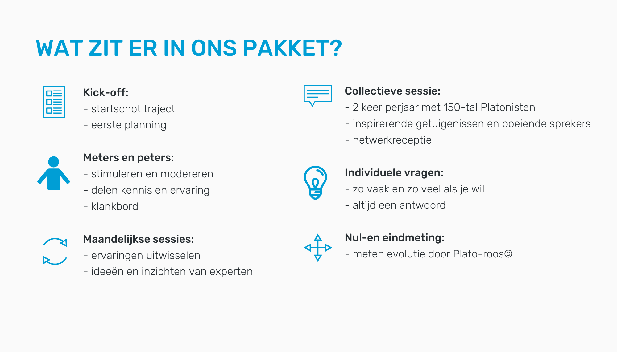 Wat zit er in ons traject